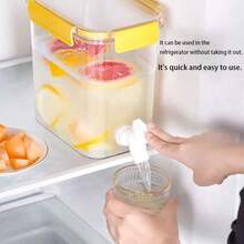 1 PC/3.5L Ấm Đun Nước Đá Có Vòi Cho Tủ Lạnh Trái Cây Bình Trà Mùa Hè Hộ Gia Đình Nước chanh Chai Ấm Siêu Tốc Lạnh Bong Bóng chai Ấm Siêu Tốc Nước Lạnh - Màu vàng - Xem 4