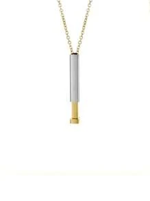 Collar de barra cuadrada personalizado con nombre grabado, joyería de acero inoxidable para mujeres y regalo familiar