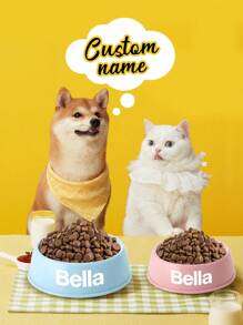 1pc Custom Cat Photo Bowls, Personalized Pet Water Bowl, Custom Cat Photo Bowl With Name, Custom Dog Bowl, Personalized Dog Food Bowl With Name, Dog Gift, Cat Gift, Gift For Dog Lover Ornamental Stylish,Colorful,Cute,Contracted,Cuties Unique,Customized Christmas Decor,Treasure Finds,Home Goods Ideal Gifts For Him Her,Family,Friends,Pet Lovers,Pet For Anniversaries,For Birthdays,For Christmas,For Housewarming,For Fall/Autumn/Winter - Pink - View 5
