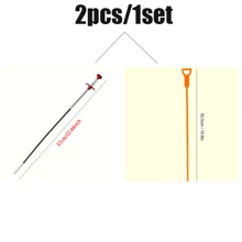 2pcs/1set Drain Snake Spring Tube Unblock Tool Bathroom Sewer Dredge Anti Clogging Tool Kitchen Sink Sewer Cleaning Hook Water Sink Tool - Red - View 5