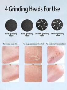 4/12/17 Pieces Replacement Sandpaper Discs For Electric Foot File Adjustable Speed Callus Remover Tool Sandpaper Pad Disks Replaceable For Men Women Dead Cracked Hard Skin [Foot Grinder Accessories] - Black - View 4