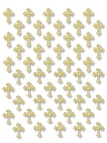 10 piezas/50 piezas Decoraciones de uñas de metal con cruz vintage en oro y plata, Accesorios de uñas DIY con brillos metálicos y rhinestones estilo Y2K, Adecuado para mujeres y niñas, Suministros de arte de uñas, Pegatinas de uñas, Joyería de uñas, Gemas de uñas - Multicolor - Ver 11
