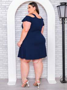 Plus Size Dresses - Azul Marino - Ver 3