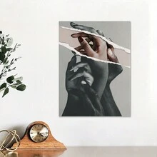 1入組黑白和多彩的世界黑白油畫印刷海報，復古汽車油畫現代藝術抽象人物海報，適用於臥室客廳走廊的理想禮物牆藝術品，無畫框 - 彩色 - 查看 14