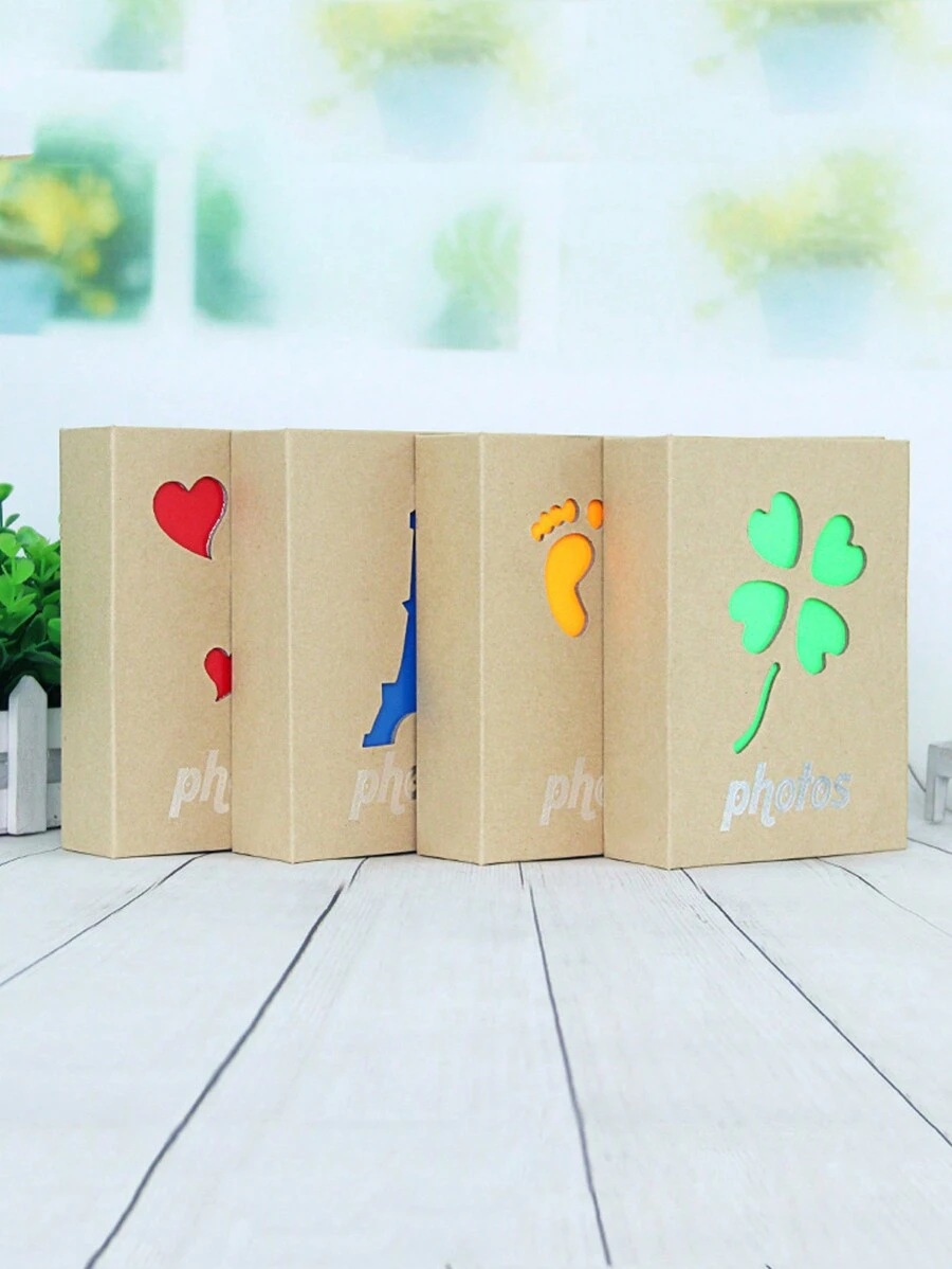 6 "/ Large 6" 6-Inch 4R, Bag Insert Album 4D, 6-Inch Plastic, Paper Insert Bag, Kraft Paper Album, Hollow Album Back To School - Multicolor - View 1