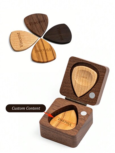1 pieza de púa de guitarra de madera personalizada para uso personal, accesorio de instrumento musical, regalo de festival, música country, guitarra de Navidad, pedal de guitarra, multifuncional, reutilizable, ornamental, exquisita, elegante, adorable, colorida, divertida, personalizada, ideal para regalos de ella, ideal para regalos de él, para aniversarios, para cumpleaños