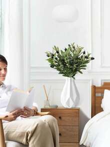 2PCS Artificial Olive Branches Silk Olive Leaves Green Plants Stems Fake Fruit Plants Suitable For Vase Tabletop Office Home Decoration - 2PCS Olive Branch - View 6