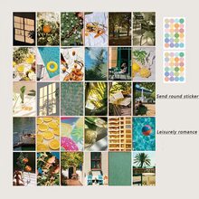 Paper Card  Postcards, Picture Frames, Wall Stickers  Wall Decoration 30PCS  Send Round Sticker - Multicolor - View 5