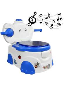 Baño Entrenador Musical para Niño Niña Dispensador de Papel - Azul - Ver 5