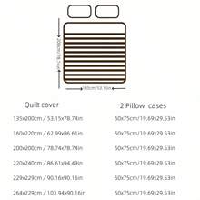 Set de funda nórdica de poliéster impreso de 3 piezas que incluye 1 funda nórdica y 2 fundas de almohada, sin relleno, cómodo y suave, adecuado para cama tamaño Queen/King/Individual