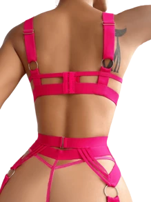 Women Sexy Lingerie Sets - Pink - View 2