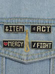 4piezas/SET Placa de identificación Mercy del juego Undertale con alfileres de esmalte creativos, broches decorativos de dibujos animados para solapa de collar, joyas de moda y accesorios para regalo.