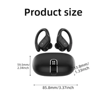 Tai nghe không dây BX28, Tai nghe không dây đích thực, Tai nghe chống nước có màn hình kỹ thuật số LED Tai nghe trong tai tương thích với iPhone Android - màu đen - Xem 2