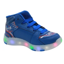 Tenis Para Niños Luces Led Bota Botin The Hedgehog - azul real - Ver 5