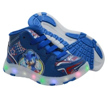 Tenis Para Niños Luces Led Bota Botin The Hedgehog - azul real - Ver 2