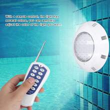 Luz LED remoto revisado 7 colores RGB submarino impermeable, ideal para jardín fuente piscina agua terapia fiesta cuarto de baño submarino paisaje encendiendo,Con control remoto - luz roja blanca - Ver 10
