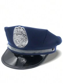 1 sombrero de PU de policía con dibujo animado para accesorio de disfraz de cosplay y actuación - MD124-5 - Ver 6
