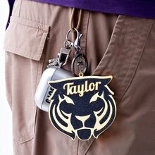 Personalized Keychain With Custom Name, Punk & Fashionable Girl With Tiger Head Design, Commemorative/Birthday Gift/Surprise Gift/Graduation/Travel Essential - Silver - View 9