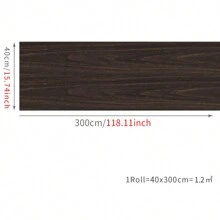 1 rollo Adhesivos para el suelo con patrón de madera impermeable - Café integral - Ver 11