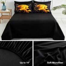 7 Pieces Yellow Comforter Set Queen King Size , Rose Pattern Bed In A Bag, Lightweight Soft Microfiber Bedding Sets With Comforter, Flat Sheet, Fitted Sheet, Pillowcases Home Decor Room Decor Bedroom Decor Bed Comforter Set Mothers Day Gift Wedding Decorations. - 黃色 - 查看 4