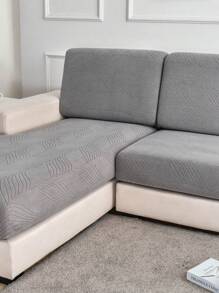 1 pièce Housse de coussin de canapé en jacquard, housse de canapé en peluche courte pour le salon, housse de protection de canapé élastique pour animaux domestiques, décoration de maison - Gris pâle - Voir 7