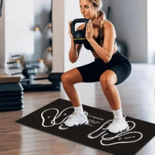1PC Premium Deep Squat Mat - Multi-Position Gym Quality For Fitness, Pilates & Workouts - Ergonomic Design, Cushioned Support - Perfect For Home Exercise - Grey - View 3