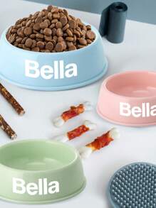 1pc Custom Cat Photo Bowls, Personalized Pet Water Bowl, Custom Cat Photo Bowl With Name, Custom Dog Bowl, Personalized Dog Food Bowl With Name, Dog Gift, Cat Gift, Gift For Dog Lover Ornamental Stylish,Colorful,Cute,Contracted,Cuties Unique,Customized Christmas Decor,Treasure Finds,Home Goods Ideal Gifts For Him Her,Family,Friends,Pet Lovers,Pet For Anniversaries,For Birthdays,For Christmas,For Housewarming,For Fall/Autumn/Winter - Pink - View 6