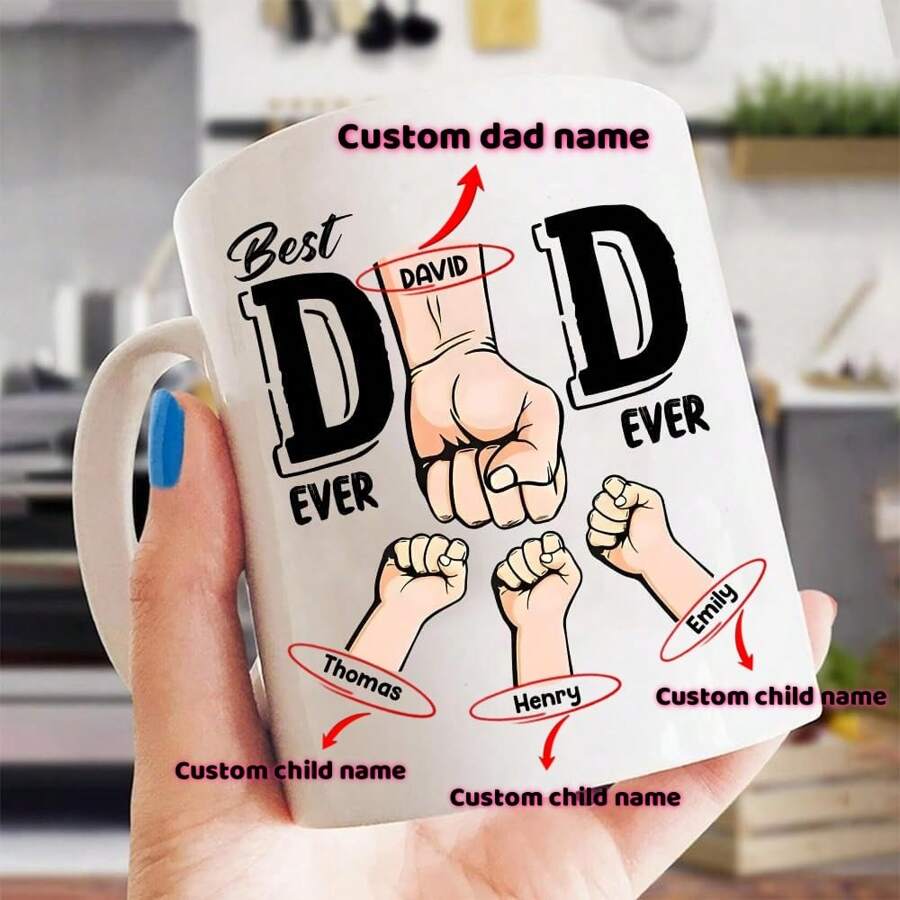 1 cái, 11OZ/330ml, Cốc tuyệt vời nhất dành cho bố, Cốc cà phê cho bố, Cốc cà phê tùy chỉnh có tên trẻ em, Cốc cà phê tuyệt vời nhất dành cho bố, Quà tặng tuyệt vời nhất dành cho bố, Cốc Ngày của Cha, Cốc cà phê cho bố, Cốc quà tặng cho bố Chống nấm mốc, Có thể tái sử dụng Tinh tế, Đáng yêu, Hiện đại, Theo hợp đồng Tùy chỉnh, Cá nhân hóa, Độc đáo Quà tặng lý tưởng cho anh ấy Cô ấy Kỷ niệm Ngày lễ tình nhân Ngày của Mẹ Sinh nhật Ngày thiếu nhi, Cho Ngày của Cha, Cho lễ tốt nghiệp, Cho đám cưới, Cho tiệc tân gia Phòng ăn, Phòng khách, Phòng ngủ, Văn phòng, Phòng trà, Nhà riêng, Trường học, Cốc tùy chỉnh, Làm mới nhà cửa, Lịch lễ hội