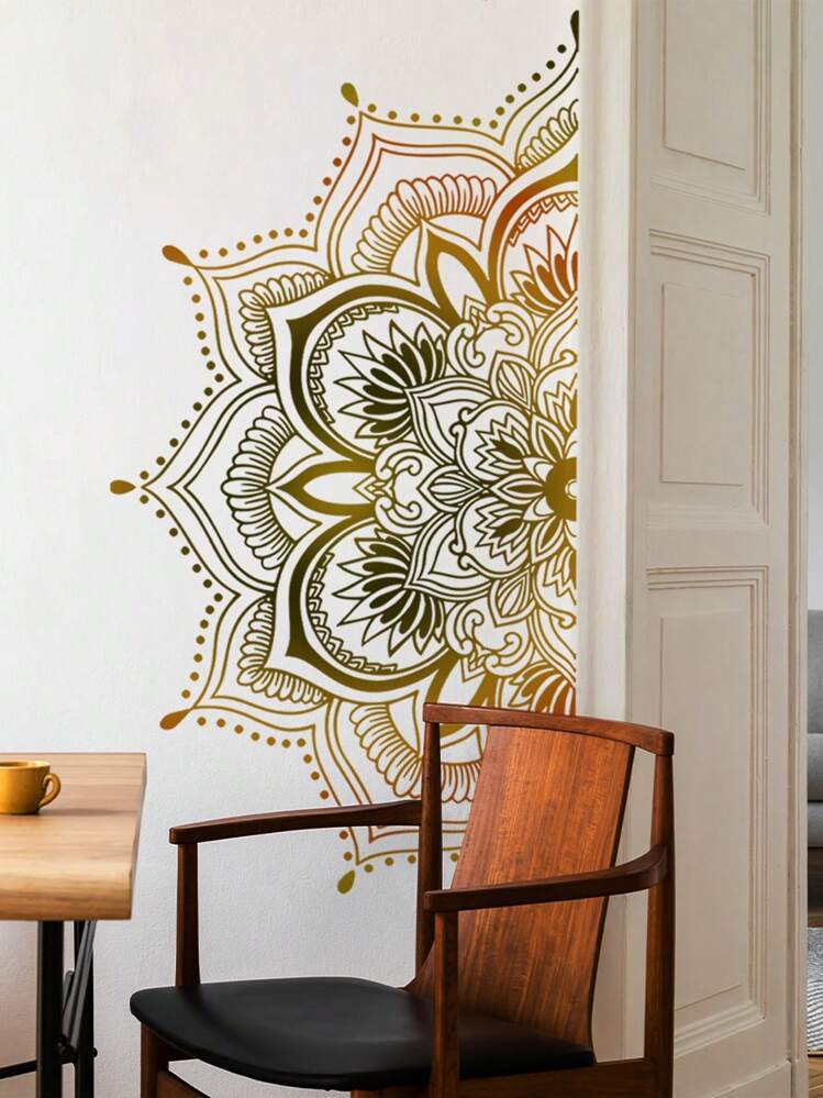 1 Set Of Mandala Wall Stickers (Large Size), Stickers, Wall Decal, Vinyl Decal For Home Decorations, Spring Decoration Items Refresh Your Home, Rama Decoration Stickers - Multicolor - View 10