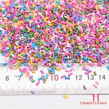 2-10mm Short Long Polymer Clay Cylindrical Candy Sprinkles Hot Soft Pottery For Decoration DIY Crafts Filler Accessories 20g/Bag