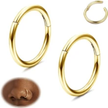 5/10 Cái/lô 14G 16G 18G 20G Mũi Nhẫn Vòng Thép Không gỉ Bản Lề Phân Đoạn Vòng Vòng Mũi Clicker Vòng Tragus Xoắn Sụn Daith Rook Bông Tai Trang Sức Khuyên Dành Cho Nữ - tròn - Xem 7