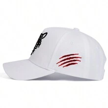 1入女士動物刺繡棒球帽，可調節老虎刺繡防曬休閒帽，適用於春秋戶外活動、旅行和海灘度假 - 彩色 - 查看 5