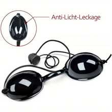 1入組防紫外線眼鏡，日光浴眼鏡，保護眼鏡，美容激光和IPL脫毛輔助用眼罩 - 黑色 - 查看 8