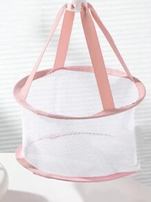 1pc Makeup Sponge Drying Holder, Women's Foldable & Reusable Fabric Mesh Pouch For Drying Cosmetic Puffs & Brushes, Dustproof Drying Net, Anti-Mold Cushion Drying Basket, Makeup Brush Cleaning Sponge Drying Tool, Makeup Sponge Mesh Pouch