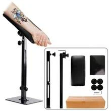 Apoio de braço para tatuagem, apoio para os pés, apoio de braço ajustável, suporte de tatuagem preto, apoio de braço 68-100cm, apoio para as pernas - Preto - Ver 8