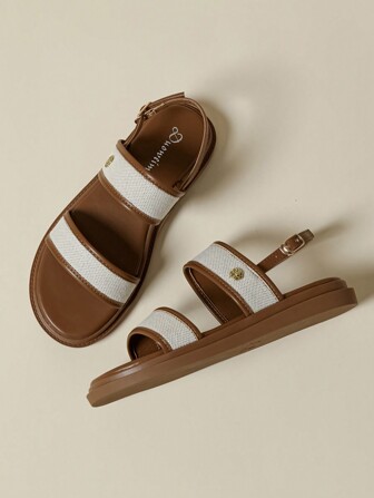 Sandalias de verano con suela gruesa, bloques de color, correa con hebilla, para uso en la playa o exteriores, antideslizante, cómoda, con plataforma en cuña y diseño romano, que no causa fatiga