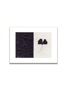 1 幅帆布印刷海报，现代抽象艺术，带有女性、树叶、字母、个性化创意组合，墙壁组合艺术海报，用于客厅、卧室、沙发背景、接待处、走廊的美学墙壁装饰，不含框架，PVC 管包装用于运输，完美的理想礼物，绘画家居装饰，墙壁艺术