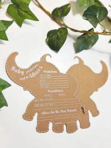10Pcs Set Gender Reveal Shower Games We Can Bearly Wait Teddy Bear Shower Advice Cards For Parents To Be - Set Of 10 - Woodland Shower Games,Christmas - Multicolor - View 5