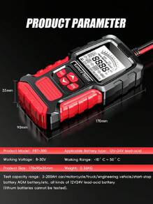 12V 24V Di Động Chuyên Nghiệp Kiểm Tra Pin Ô Tô Cca Kỹ Thuật Số Pin Máy Phân Tích Đo Công Cụ Chẩn Đoán Cho Pin Chì-axit - Màu vàng - Xem 11