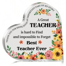 1pc Plaque, Teacher Appreciation Signs Acrylic Keepsake And Paperweight, Gift For Women Men Teacher Mentor Thank You Gift For Teacher's Day Appreciation Week Teacher Birthday Gift