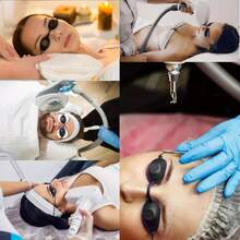 1入組防紫外線眼鏡，日光浴眼鏡，保護眼鏡，美容激光和IPL脫毛輔助用眼罩 - 黑色 - 查看 5