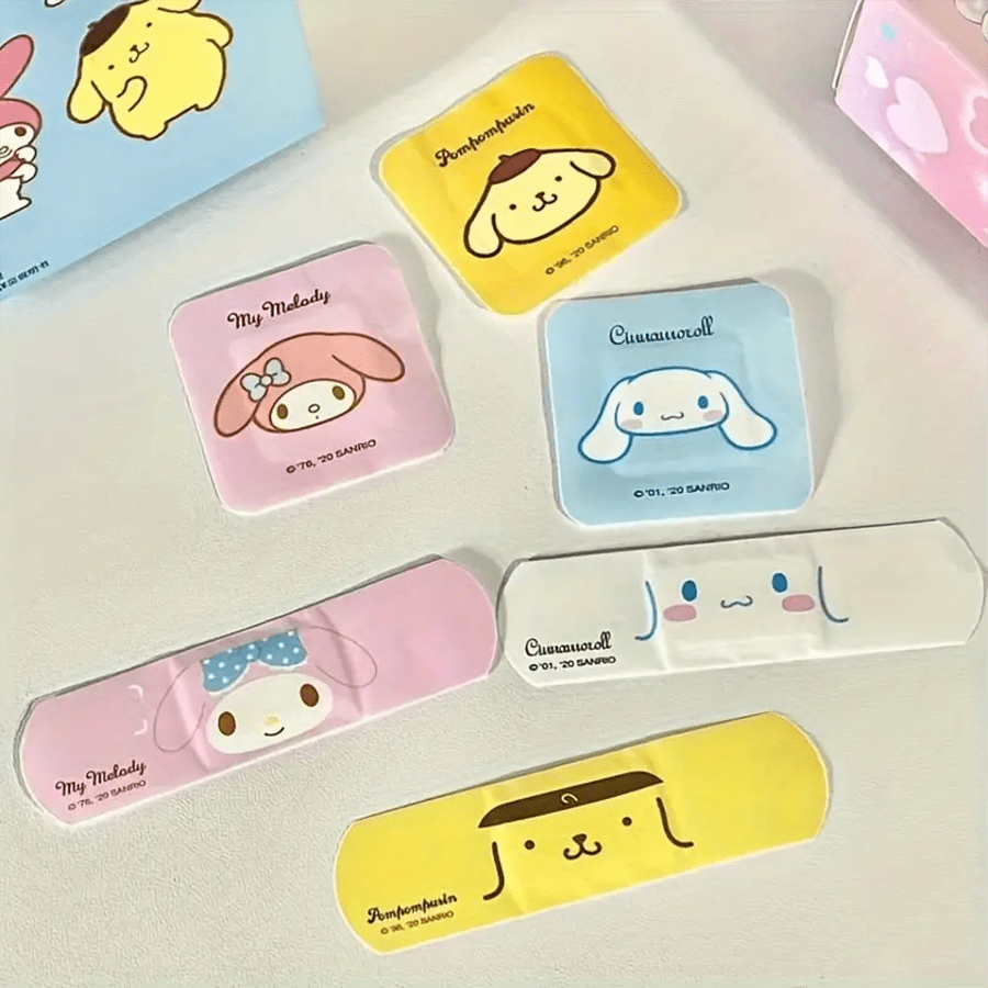 Christmas Decoration 1 Box Of 40pcs Portable And Cute Kawaii Waterproof Stickers-Long-Lasting, Quick-Drying Patches, Flexible, Breathable, - Various Styles, Suitable For Anyone-Ideal For Small Gifts, Suitable For Outdoor Wear And Tear Protection And Home (Random Style)