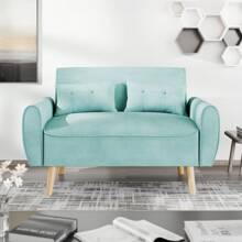 JAMFLY Sofa Set For Living Room 47'' Small Loveseat, Love Seat Couches Small Sofa Set For Small Spaces Apartment - 綠色 - 查看 2