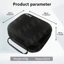 FICEP Oculus Quest 2/Meta Quest 3/Pico 4專用袋，可攜式VR頭戴顯示器收納盒，硬質EVA收納盒袋 - 灰色 - 查看 9