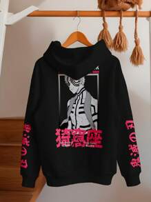 Men Hoodies - 黑色 - 查看 1