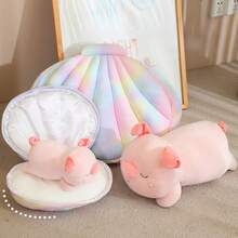 1 pieza de colgante de peluche de cerdo colgado de una concha marina - Multicolor - Ver 4