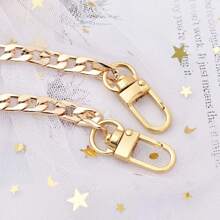 Metal Flat Chain Strap, Wallet Chain, Shoulder Bag Chain Replacement Accessory - Gold - View 8