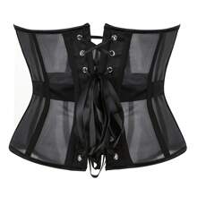 Cinturón de corsé, entrenador de cintura con control de abdomen, cinturón de cintura con chaleco moldeador corporal, para accesorios de mujer para vestido estilo western, vaquera, campestre, vintage, color negro.