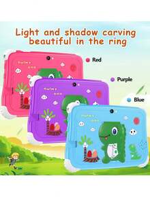 Qetupa兒童平板電腦7吋幼兒平板電腦版，配備WiFi雙攝像頭IPS安全防護屏幕，4GB RAM 32GB ROM Android 13 Go搭載家長控制頻繁過濾防震殼 - 紅色 - 查看 10