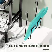 Escurridor de cocina de 2/3 niveles premium | Diseño resistente y ahorra espacio con soporte para utensilios y ranura para tabla de cortar